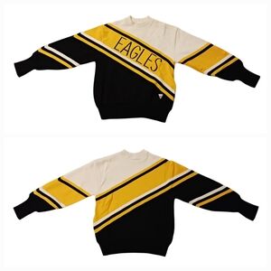 Vintage 80's Southern Miss Golden Eagles Tri-Color Cheerleader Varsity Sweater